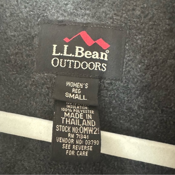 L.L. Bean Vintage Sage Green Cropped Canvas Fleece Lined Jacket - Picture 3 of 10